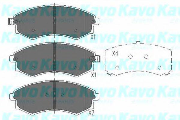 Комплект тормозных колодок, дисковый тормоз KAVO PARTS KBP-3029