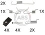 Монтажний к-кт барабанних гальм зад. RAV 4/QASHQAI 06- 170х32 A.B.S. 0898Q (фото 1)