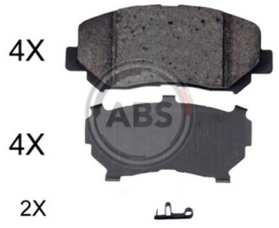Колодка гальм. диск. передн. (ABS) A.B.S. 35057