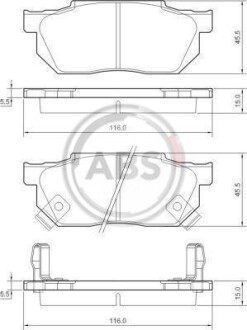 Гальмівні колодки пер. Civic/Prelude/Accord 81-95 A.B.S. 36167