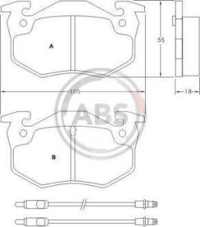 Гальмівні колодки V6 (82-94) A.B.S. 36503