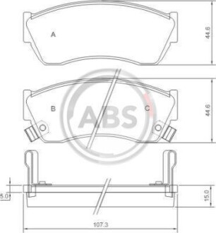 Комплект гальмівних колодок A.B.S. 36656