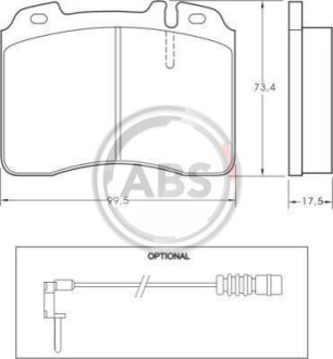 Комплект гальмівних колодок A.B.S. 36716