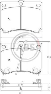 Колодки гальмівні MAZDA 323/323-F/MX3 передн. A A.B.S. 36727