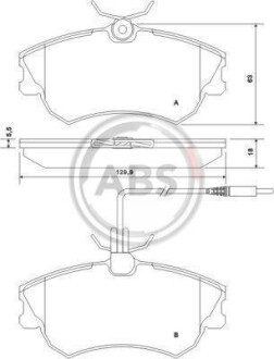 Комплект гальмівних колодок A.B.S. 37019