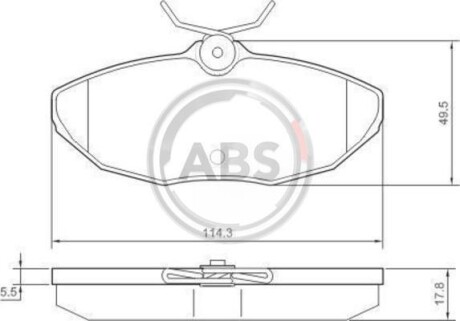 Комплект гальмівних колодок A.B.S. 37178
