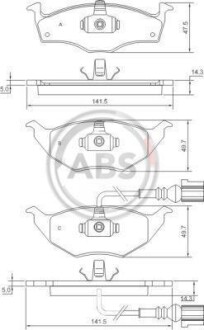 Комплект гальмівних колодок A.B.S. 37345