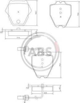 Гальмівні колодки пер. VW Phaeton 02-07 (TRW) A.B.S. 37448