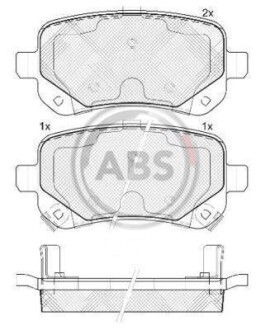 Гальмівні колодки дискові A.B.S. 37733