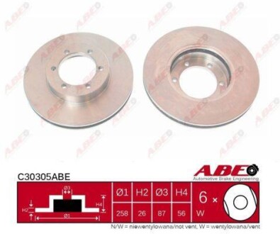 Гальмівний диск ABE C30305ABE