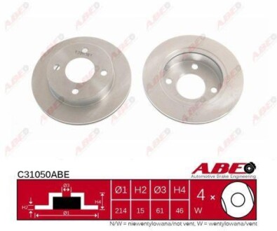 Гальмівний диск ABE C31050ABE