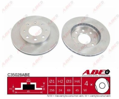 Гальмівний диск ABE C35028ABE