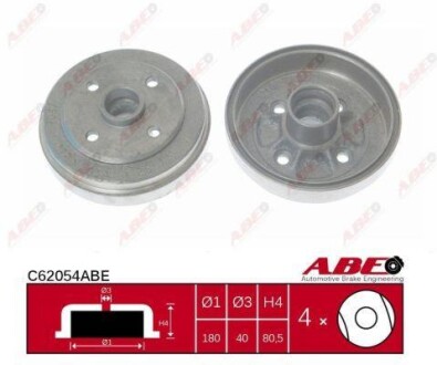 Гальмівний барабан ABE C62054ABE
