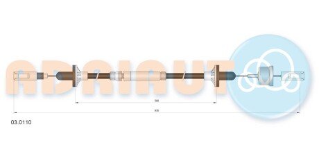 Трос зчеплення AUDI 80 Diesel-Turbodiesel/90 83- ADRIAUTO 030110 (фото 1)