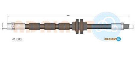 BMW шланг гальм. передн.1 E87, 3 E90/E91/E92 до -07.2005 ADRIAUTO 05.1222