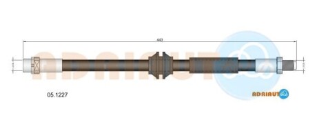BMW шланг гальм. задн. MINI Cooper, Cooper S, One 06- ADRIAUTO 05.1227