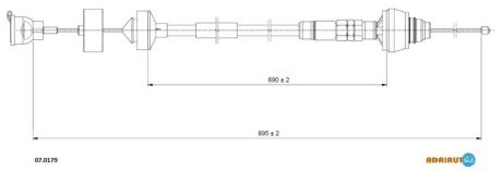 Трос зчеплення CITROEN BERLINGO ADRIAUTO 07.0179