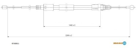 Трос зупиночних гальм ADRIAUTO 07.0202.1