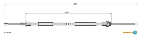 CITROEN трос ручного гальма прав.Xsara Picasso 00- ADRIAUTO 07.0274