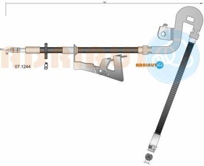 CITROEN шланг гальмів.передн.лів.C5 III 08-,C6,Peugeot 407 ADRIAUTO 07.1244