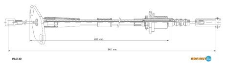 KIA трос зчеплення Picanto 04- ADRIAUTO 09.0110