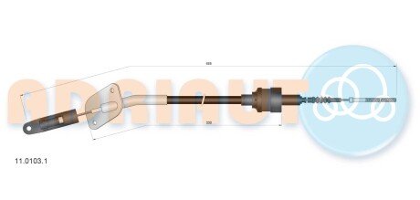 FIAT трос зчеплення Fiorino -DS 10/95- (690/235) ADRIAUTO 11.0103.1 (фото 1)