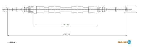 Трос зупиночних гальм ADRIAUTO 11.0205.2