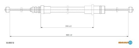 Трос зупиночних гальм ADRIAUTO 11.0217.2