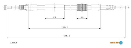 Трос зупиночних гальм ADRIAUTO 11.0249.2