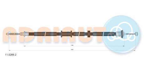 FIAT трос ручного гальма задн. лів. PANDA 12- ADRIAUTO 11.0266.2