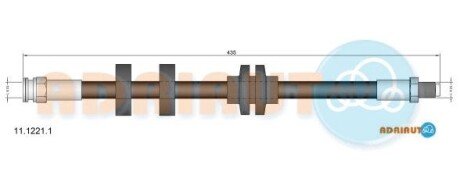 FIAT шланг гальмівний передн. Stilo, Bravo 01- ADRIAUTO 11.1221.1