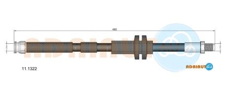 FIAT гальмівний шланг передн.Punto 99- ADRIAUTO 11.1322