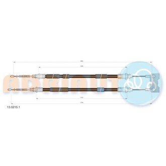 Трос ручного гальма ADRIAUTO 13.0215.1