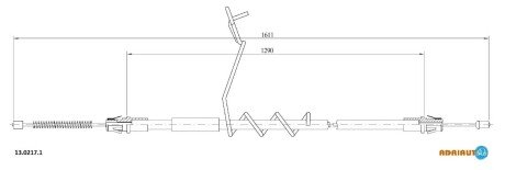FORD трос ручн.гальма Transit 03- лів. ADRIAUTO 13.0217.1