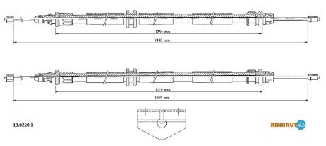 Трос зупиночних гальм ADRIAUTO 13.0220.1