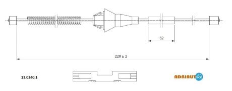 Трос зупиночних гальм ADRIAUTO 1302401