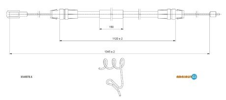 Трос зупиночних гальм ADRIAUTO 13.0272.1