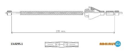 Трос зупиночних гальм ADRIAUTO 13.0295.1 (фото 1)