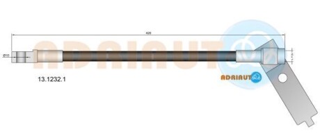 FORD шланг гальмівний передн. лів.Transit 03- ADRIAUTO 13.1232.1