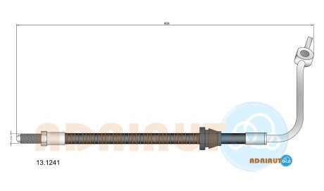 FORD шланг гальмівний задн. лів. Escort/Orion 90- ADRIAUTO 13.1241