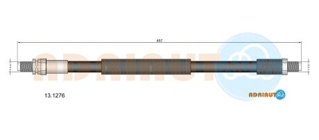 FORD шланг гальмівний задн. Escort 95- (диски) ADRIAUTO 13.1276