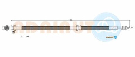 MAZDA шланг гальмівний передн.626 -02 ADRIAUTO 22.1285