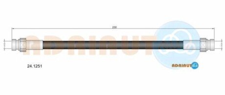 MITSUBISHI шланг гальмівний задн. Carisma -06 ADRIAUTO 24.1251 (фото 1)