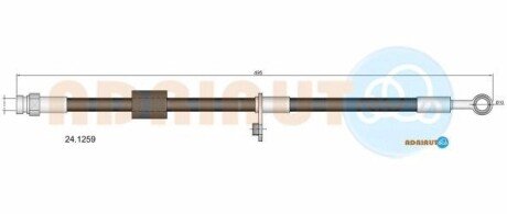 MITSUBISHI шланг гальм.передн.Colt 04- ADRIAUTO 24.1259