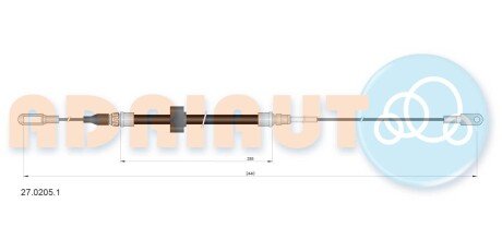 Трос ручного гальма ADRIAUTO 27.0205.1
