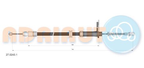 Трос зупиночних гальм ADRIAUTO 27.0243.1