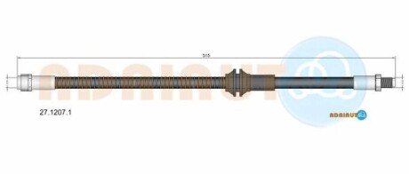 DB шланг гальмівний передн. GLK-CLASS 08- ADRIAUTO 27.1207.1