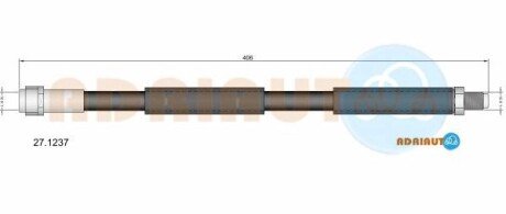 DB шланг гальмівний перед. W211/220 98- ADRIAUTO 27.1237 (фото 1)