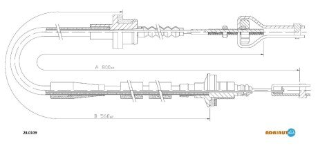 Трос зчеплення ADRIAUTO 28.0109
