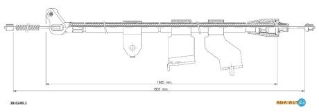 Трос зупиночних гальм ADRIAUTO 28.0249.1